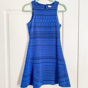 Blue + Black Detailed Dress
